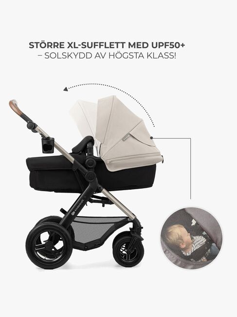 Kinderkraft MOOV 2 Air 3-in-1 Kombikinderwagen, Moonlight Grey