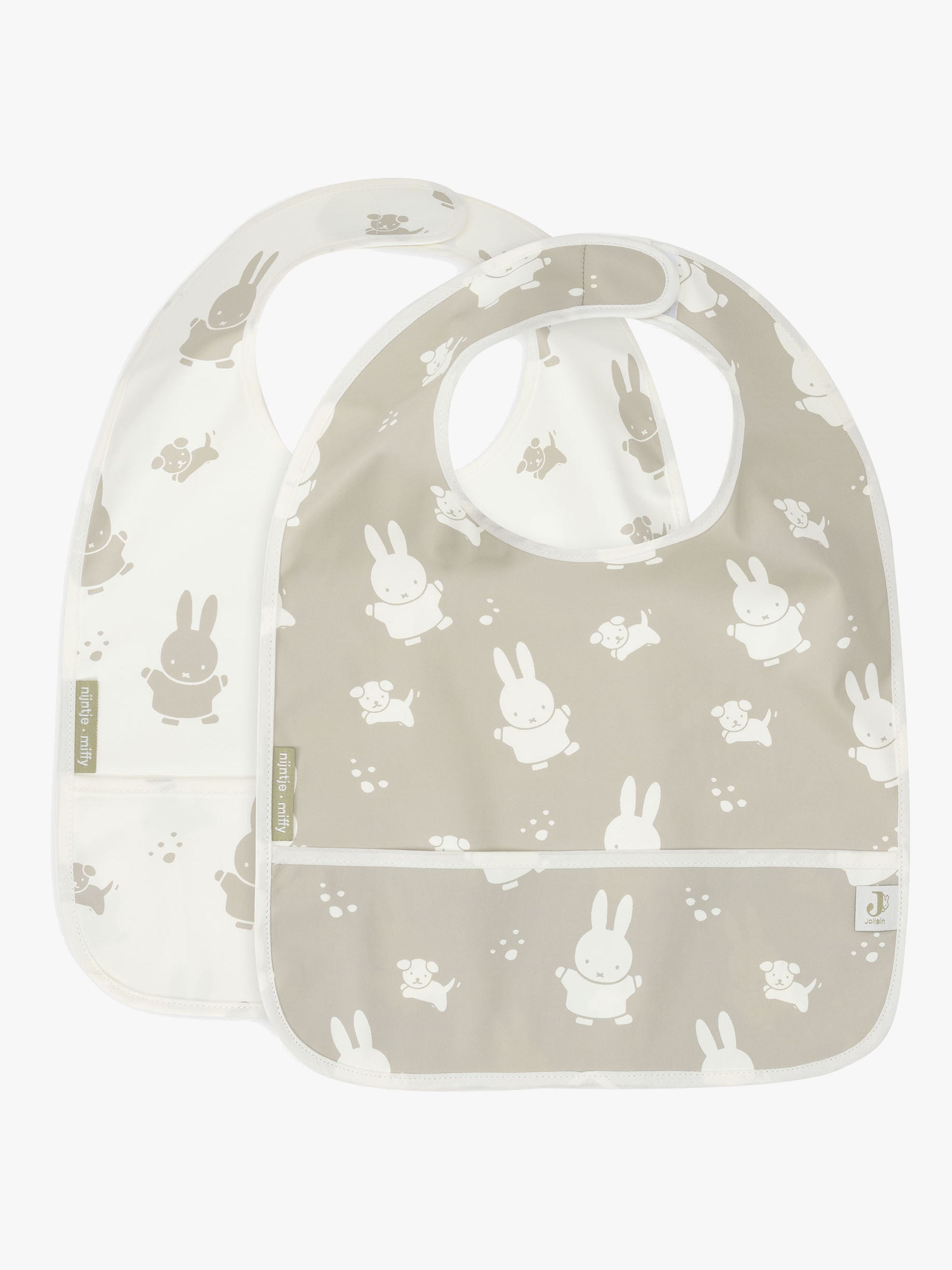 Jollein Miffy& Snuffy Lätzchen 2er-Pack, Olive Green
