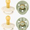 BIBS Studio Colour Schnuller 4er-Pack Latex Größe 2, Pin Ivory Vanilla/Pin Sage