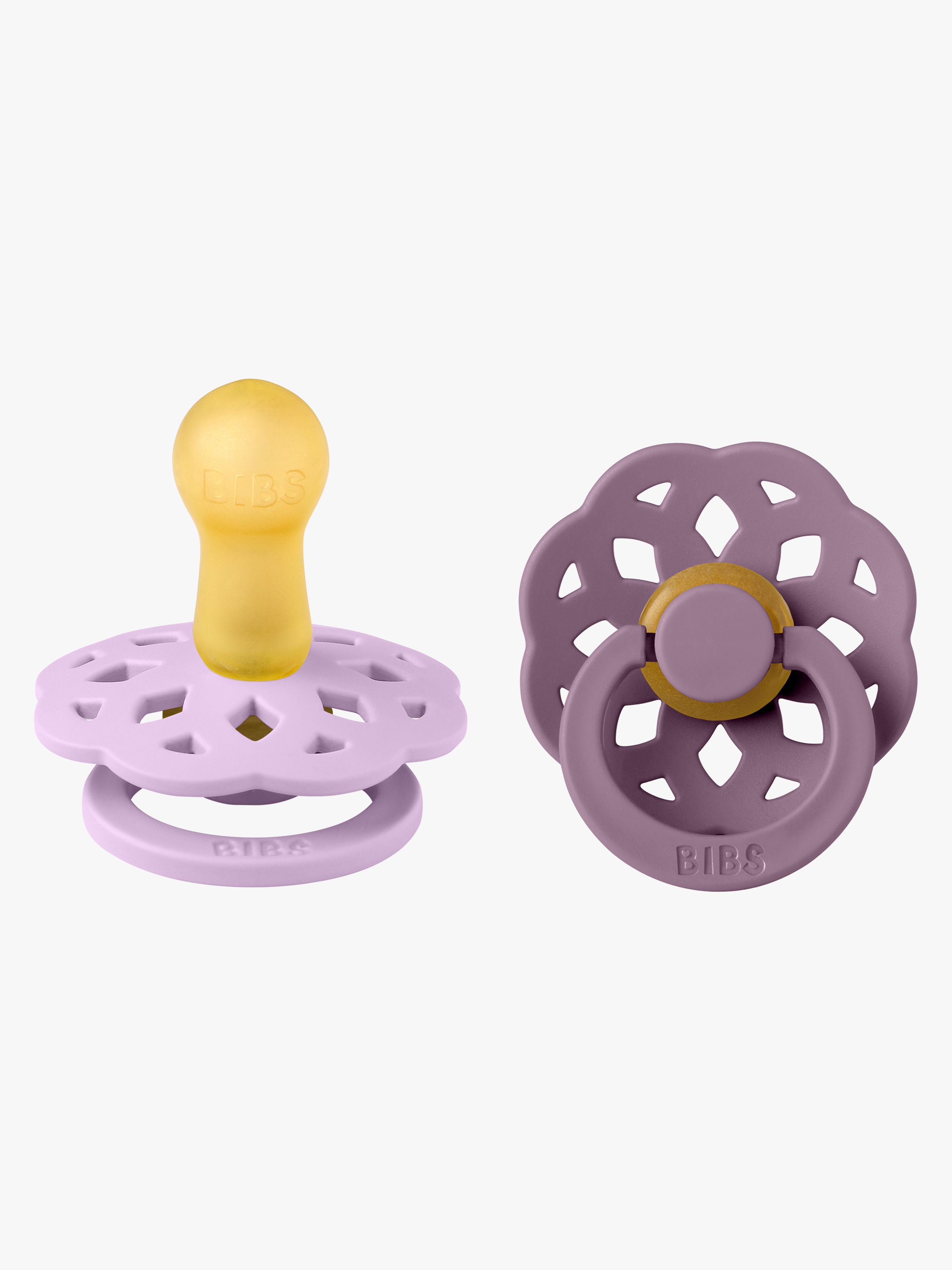 BIBS Boheme Schnuller 2er-Pack Latex Größe 2 Rund, Violet Sky/Mauve