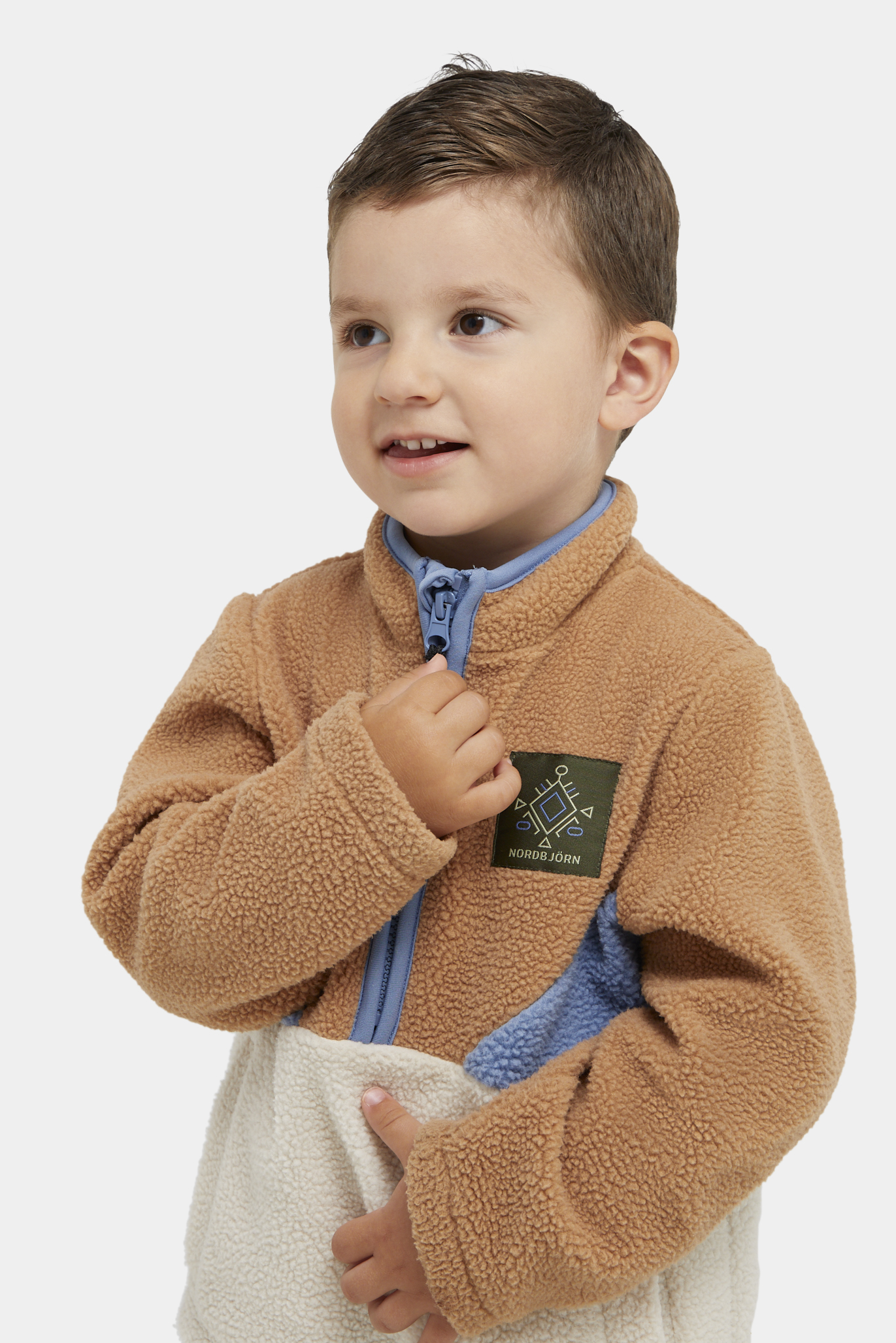 Rydal Fleecejacke, Tobacco Brown / Stonewash / Oatmeal, 122-128