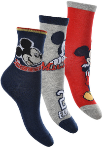 Disney Micky Maus Socken 3er-Pack, Grau