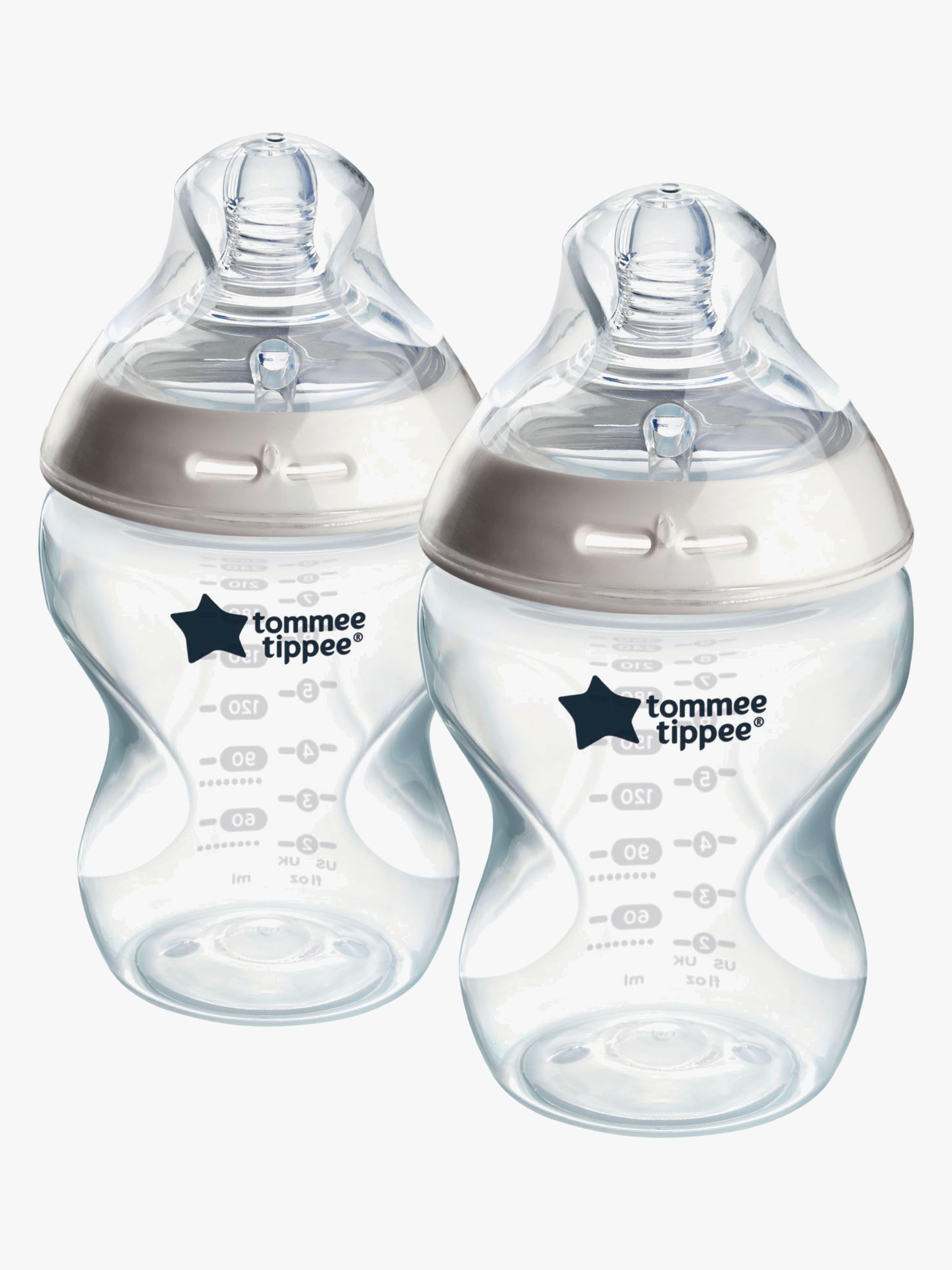Tommee Tippee Natural Start Babyflaschen 260 ml 2er-Pack, White