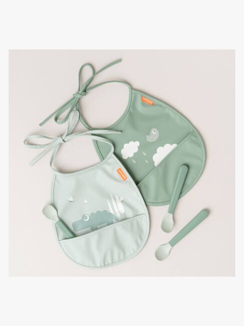 Done By Deer Croco Tiny Pocket Lätzchen 2er-Pack, Green