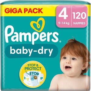 Pampers Baby-Dry Windeln Größe 4 9-14 kg 120er-Pack
