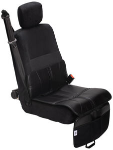 AVA Autositzschoner für vorwärtsgerichtete Kindersitze, Leather, Black