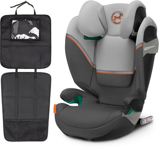 Cybex Solution S2 i-Fix Kindersitz inkl. 3-in-1 Sitzschutz, Lava Grey