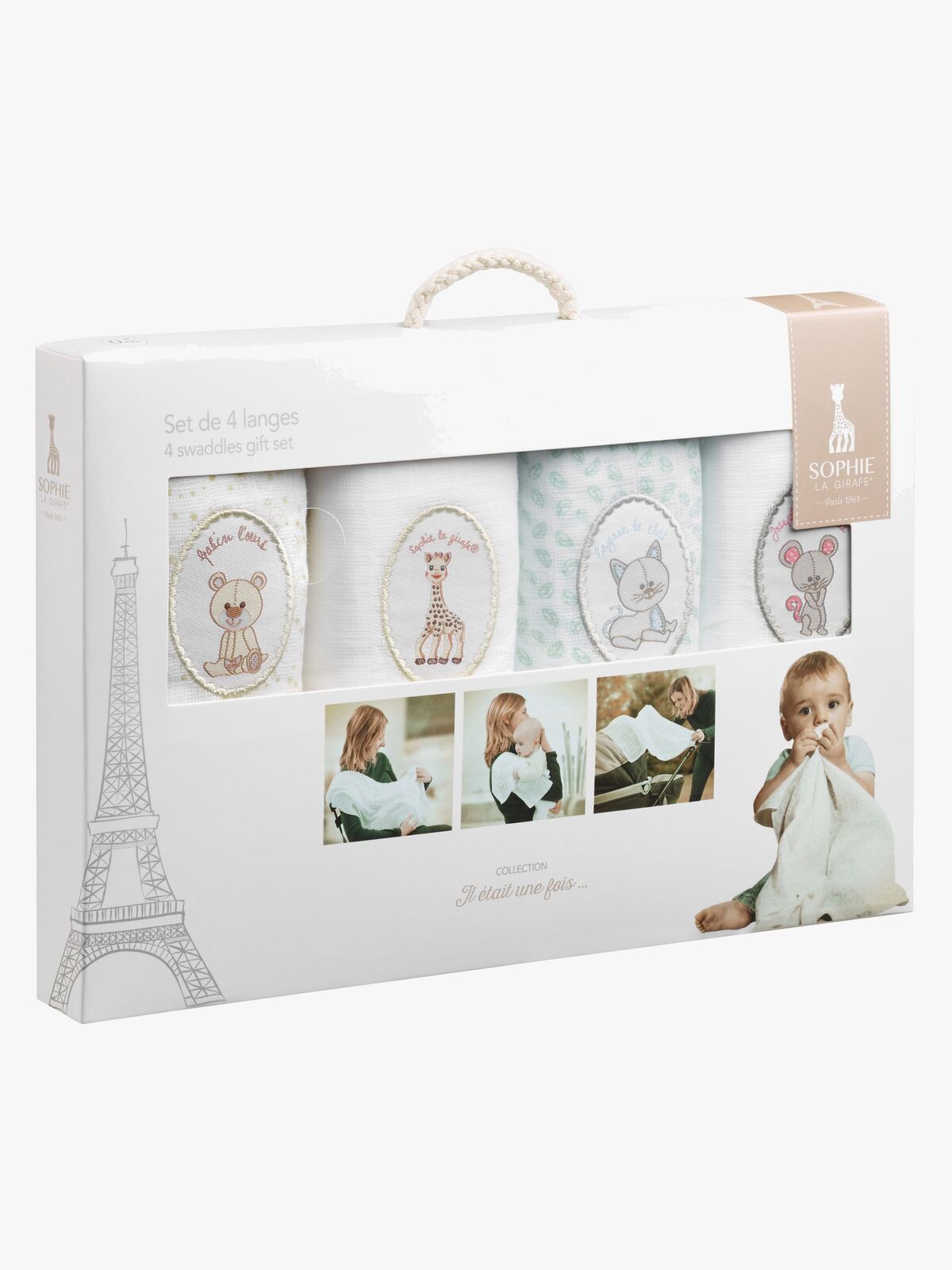 Sophie die Giraffe Musselintuch 4er-Pack