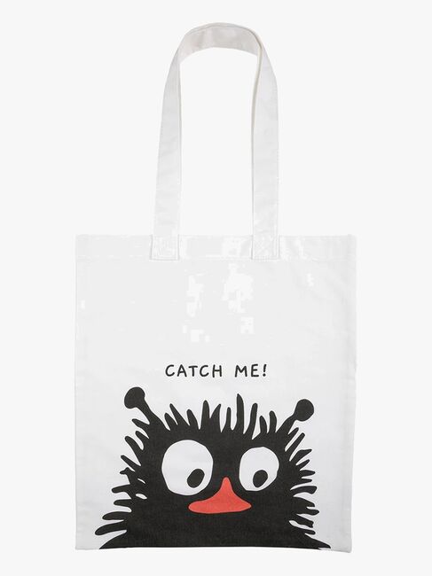 Mumin Catch Me Stoffbeutel, Weiß