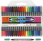 Colortime Doppelfilzstift Standardfarben 20 Stück