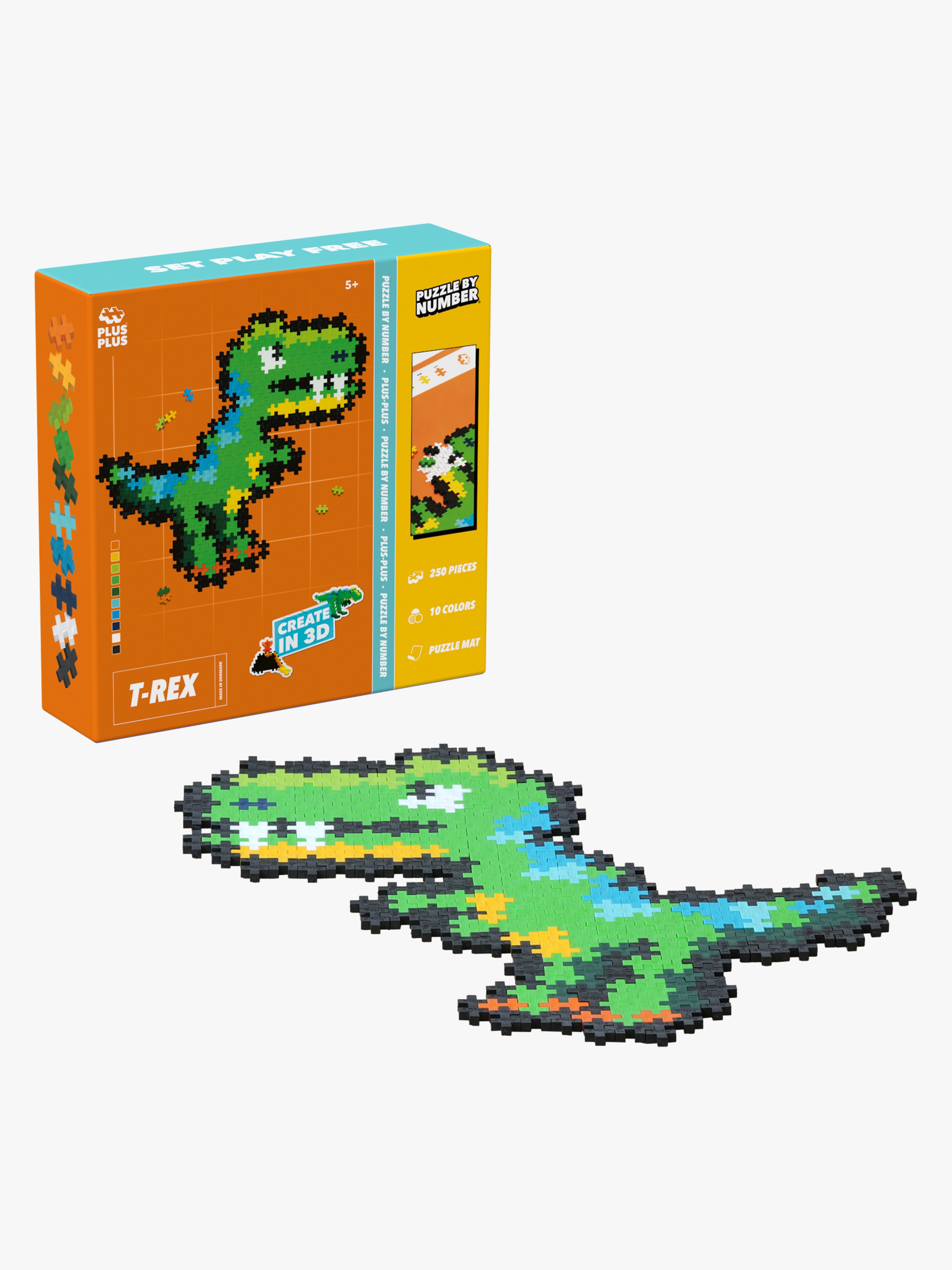 Plus-Plus Puzzle By Number Bausatz T-Rex 250 Teile