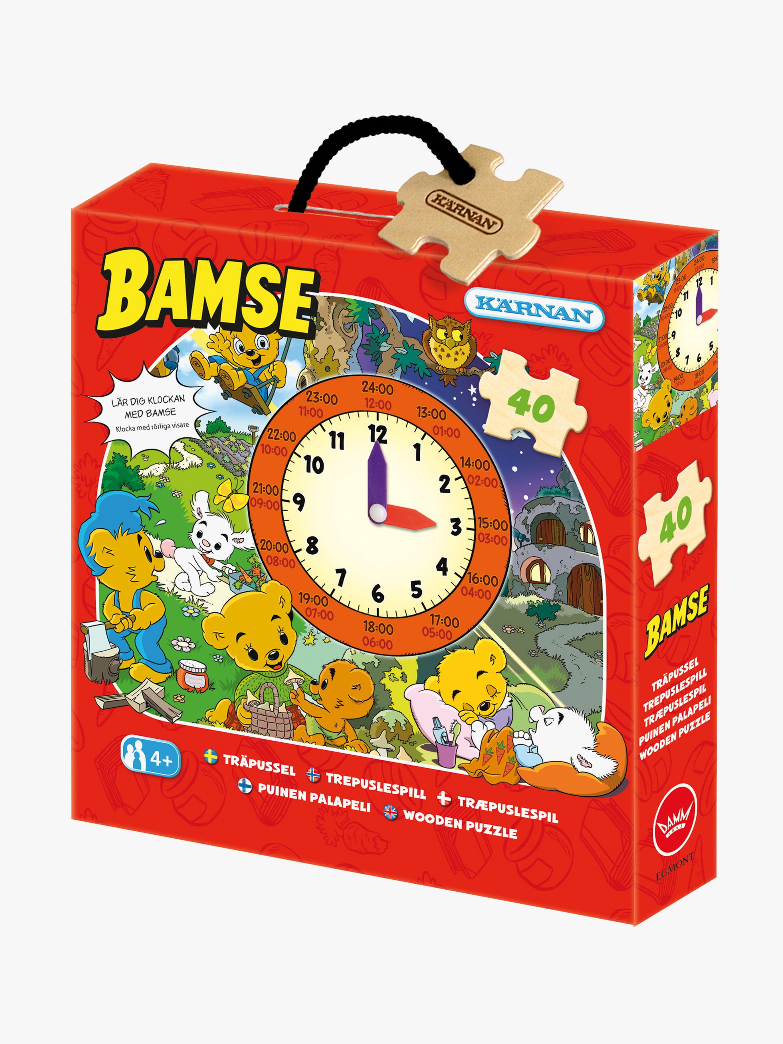 Kärnan Holzpuzzle Bamse Uhr 40 Teile