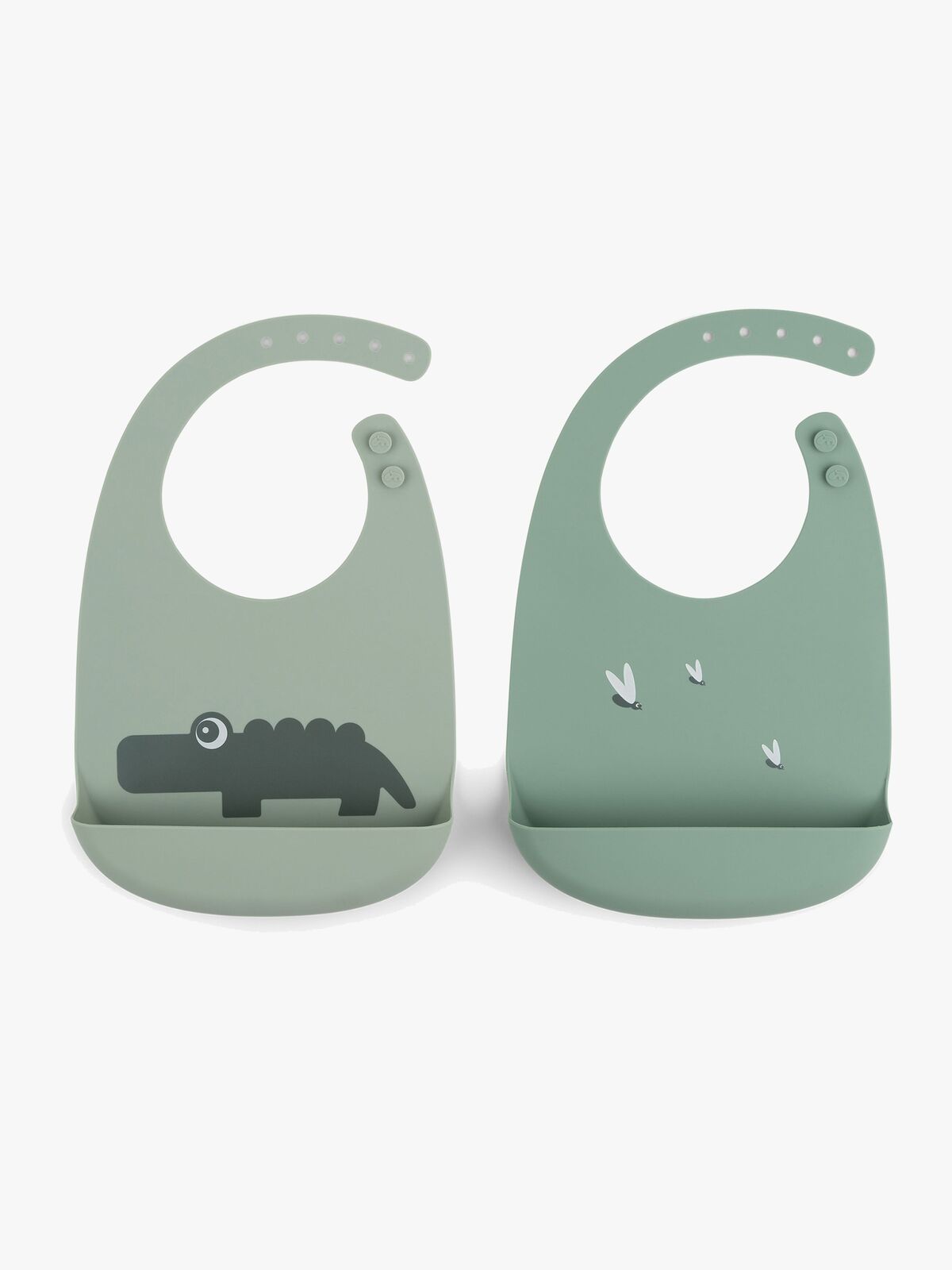 Done By Deer Lätzchen Silikon 2er-Pack, Green