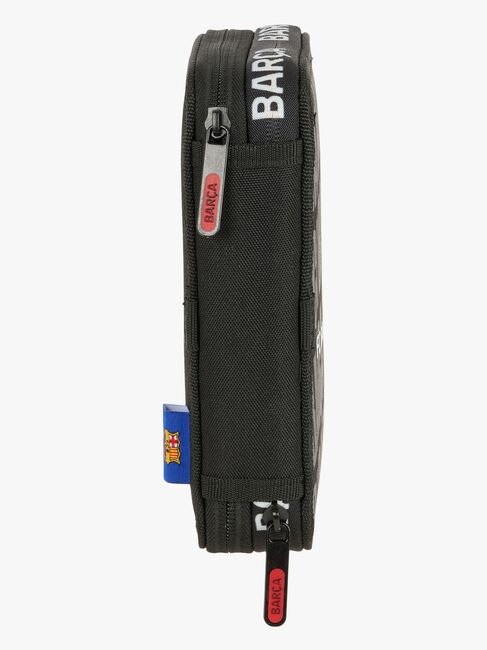 F.C.Barcelona Gefülltes Doppel-Federmäppchen 29 Teile, Schwarz