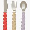 OYOY Mellow Besteck 3er-Pack, Lavender/Vanilla/Cherry Red