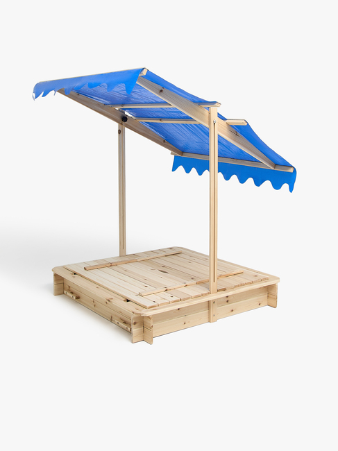 Woodlii Sandkasten mit Dach und Bank, Natur