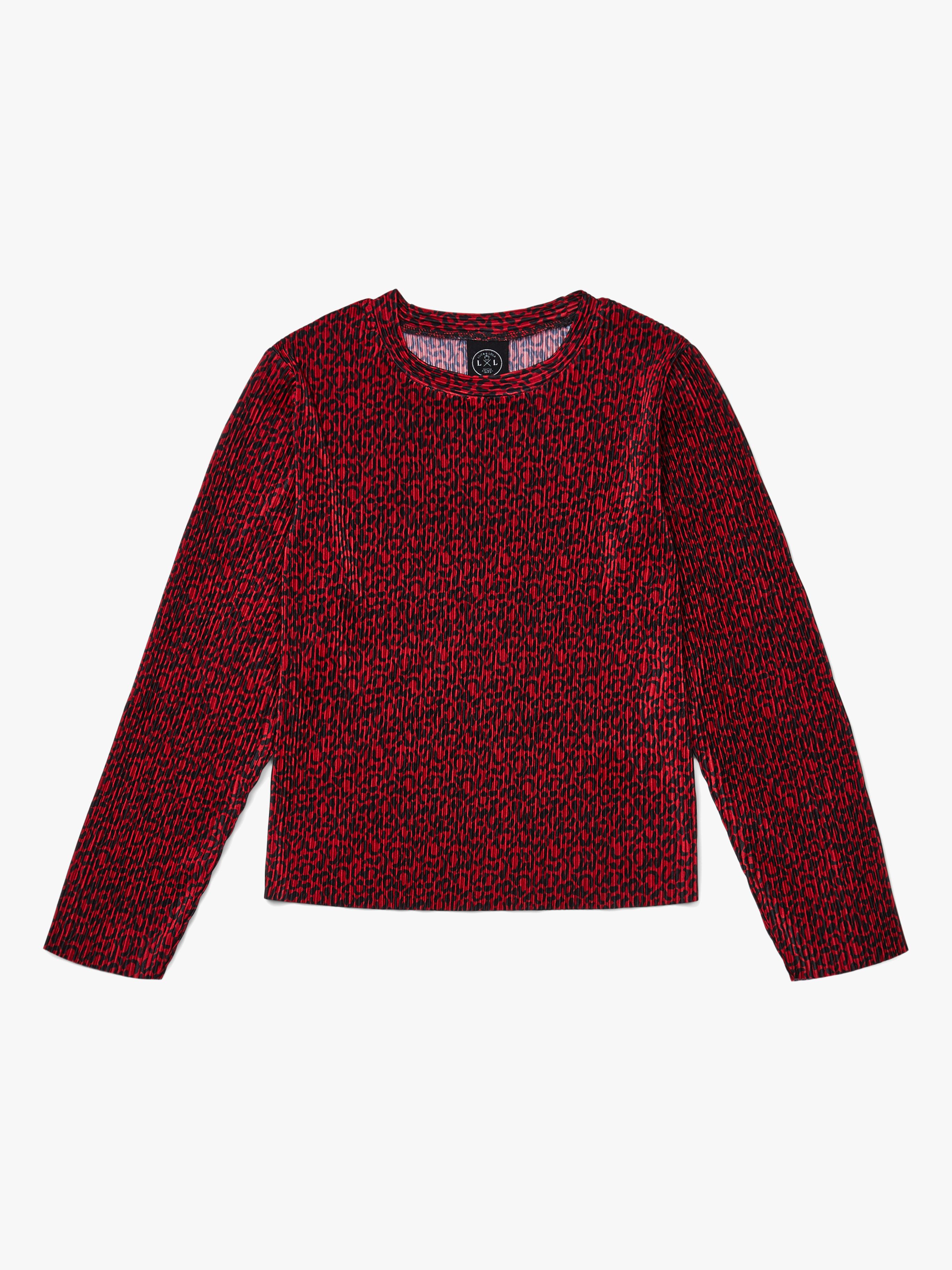 Luca &  Lola Elettra Langarmshirt, Red Leopard 158-164