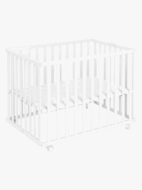 Roba Faltbares Laufgitter mit Rädern, White