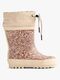 Wheat Gefütterte Gummistiefel, Rose Dust Flowers