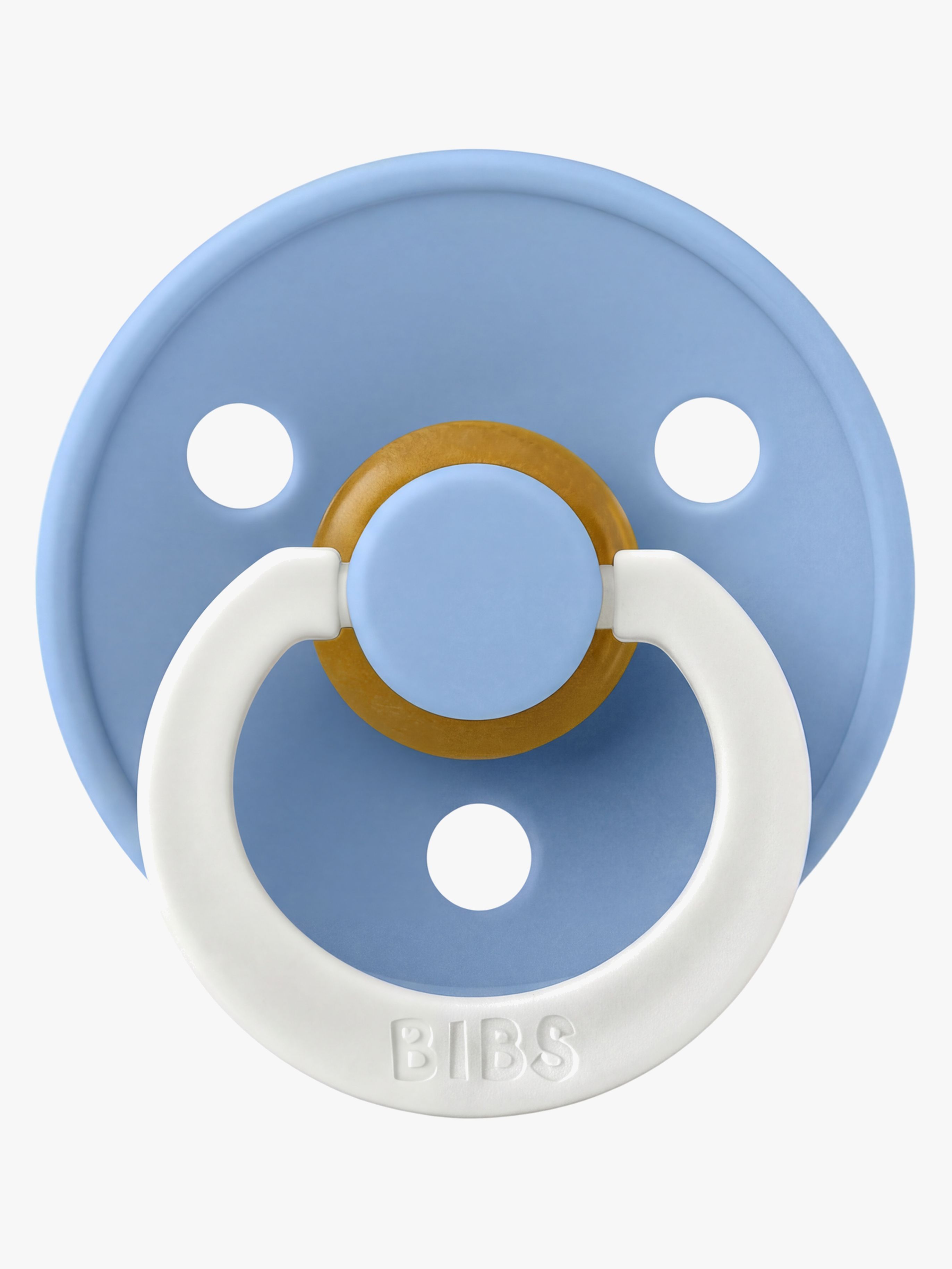 BIBS Colour Schnuller Latex Gr. 3, Sky Blue GLOW