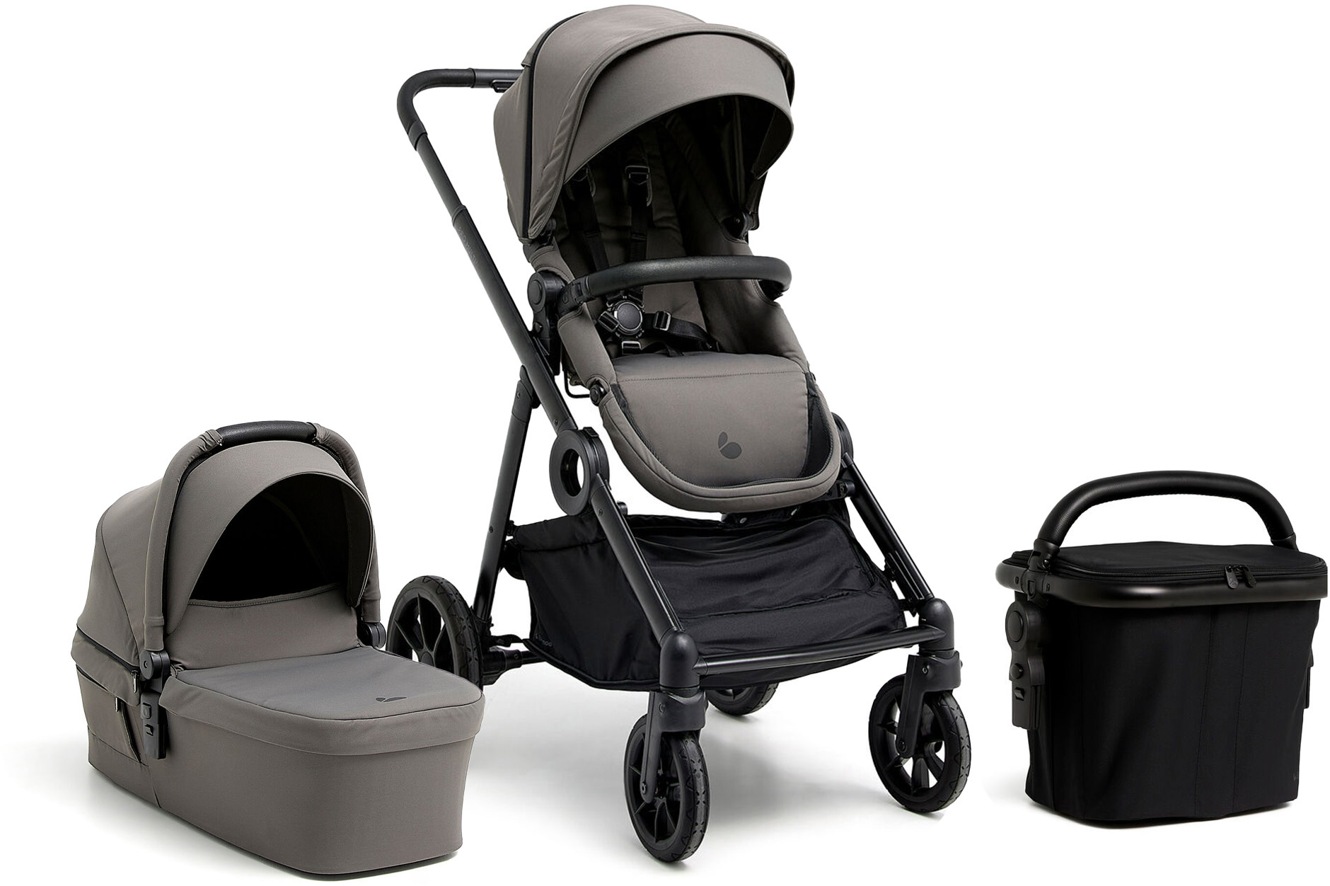 Pro Multi 2 Kombikinderwagen inkl. Einkaufskorb, Mocha Grey, Kinderwagen, 2 in 1
