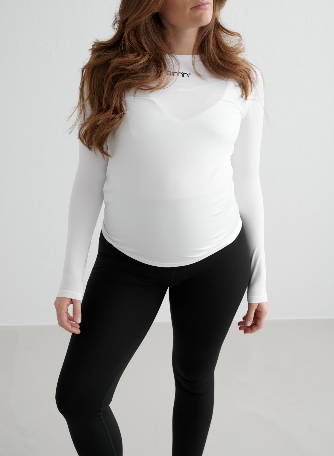 aim'n Soft Basic Maternity Langärmliges Umstandsoberteil, Weiß, S