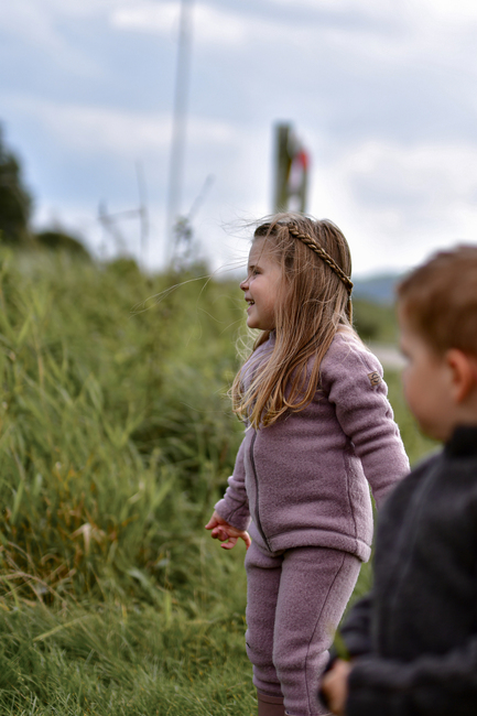 Mikk-Line Wollfilz-Jacke Kind, Twilight Mauve