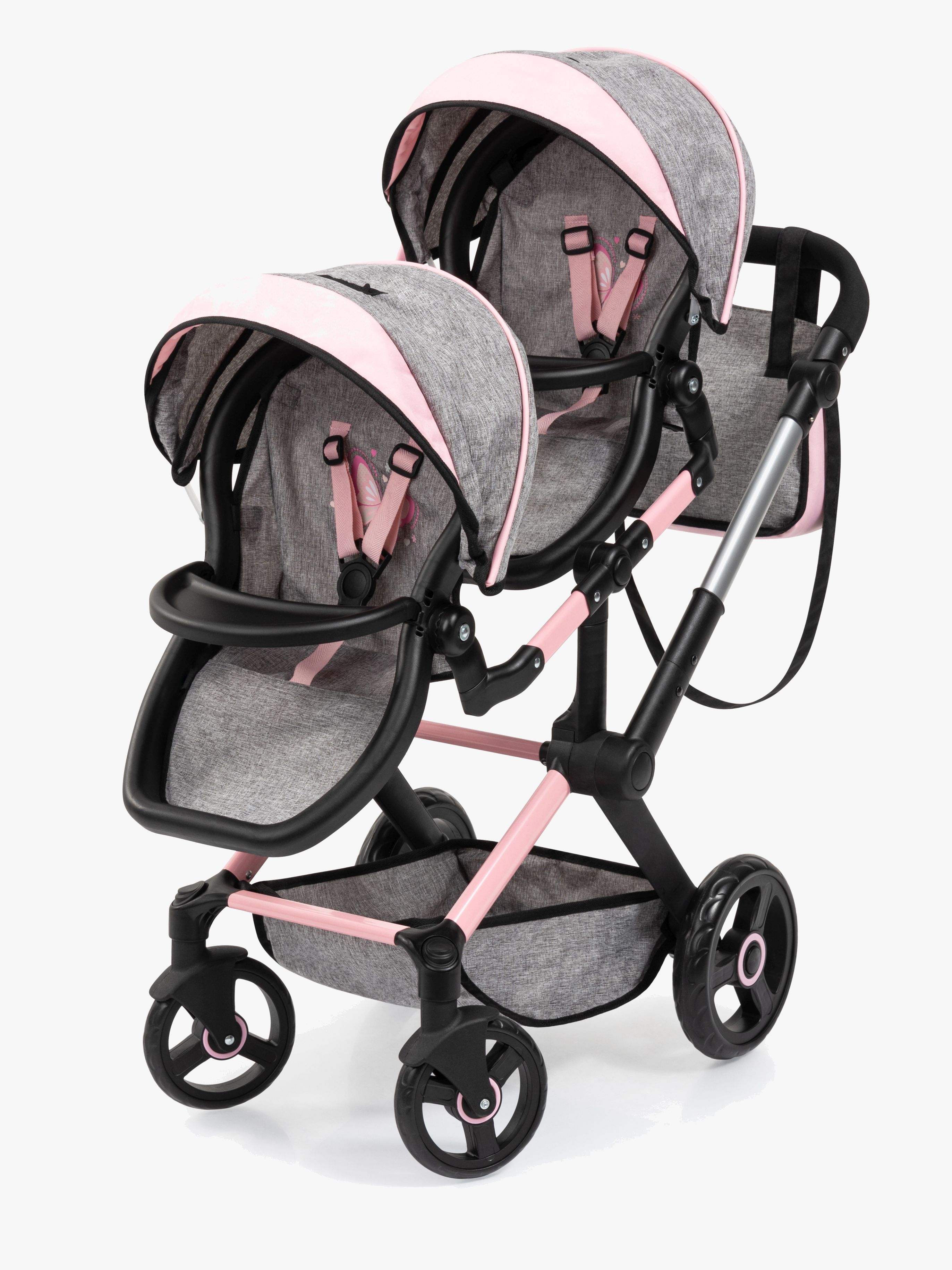 Bayer Design Xeo Twin Zwillingspuppenwagen, Grau