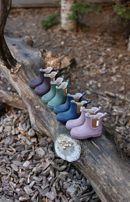 Mikk-Line Gefütterte Gummistiefel Wollmischung, Thyme