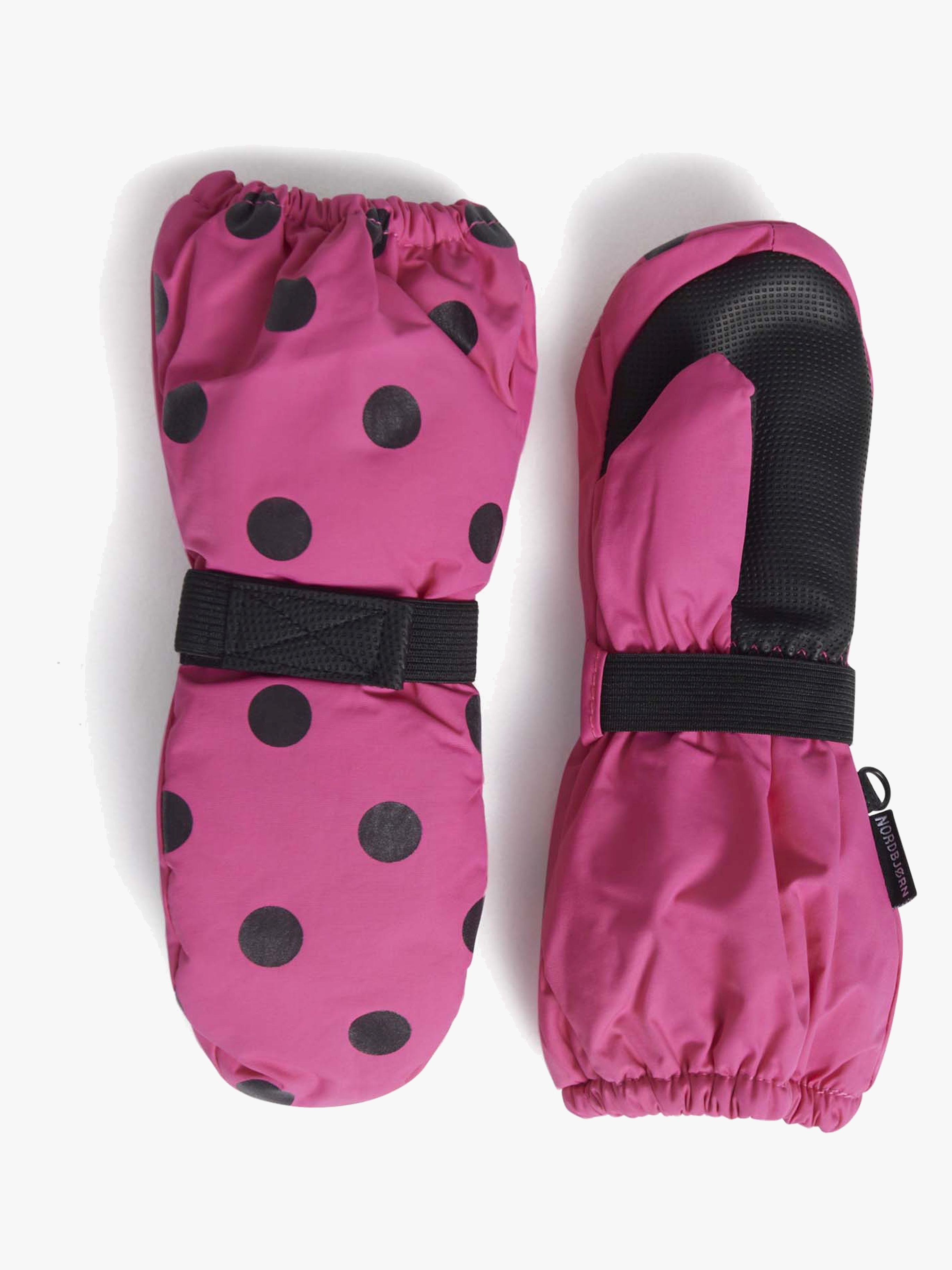 Nordbjørn Stalon Fäustlinge, Pink/Black Dots, 4-6 Jahre