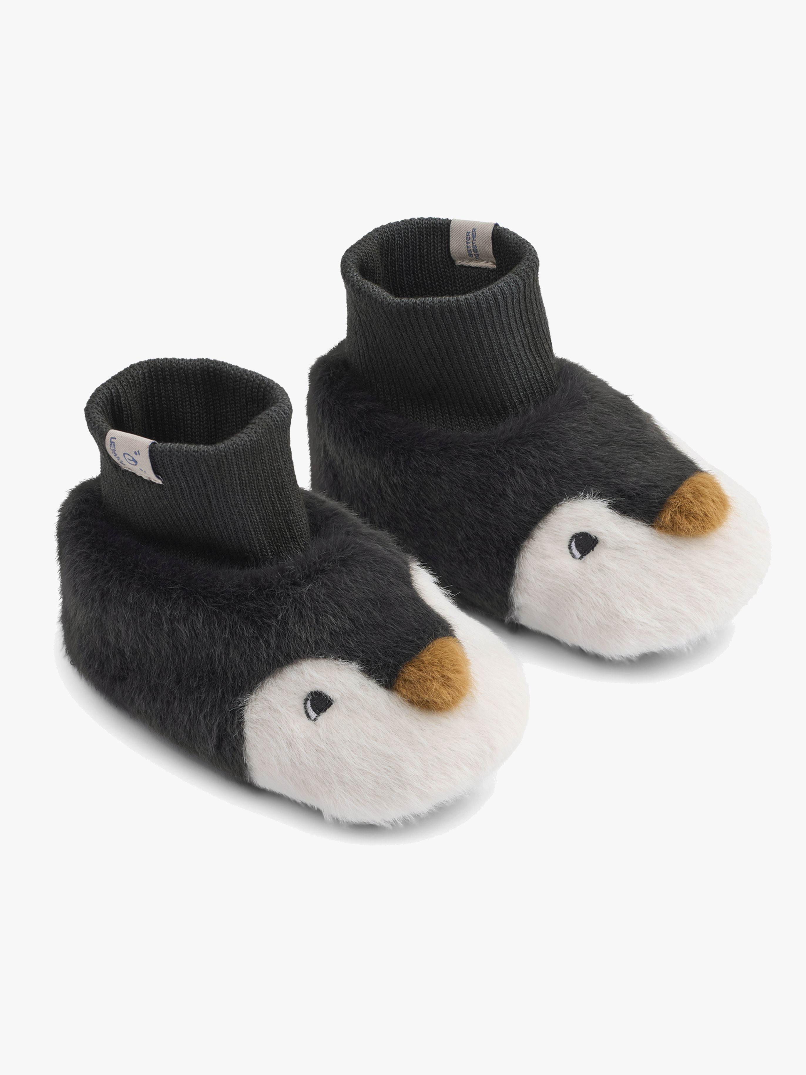 LIEWOOD Beth Penguin Plush Hausschuhe, Sandy / Dark grey, 18-19