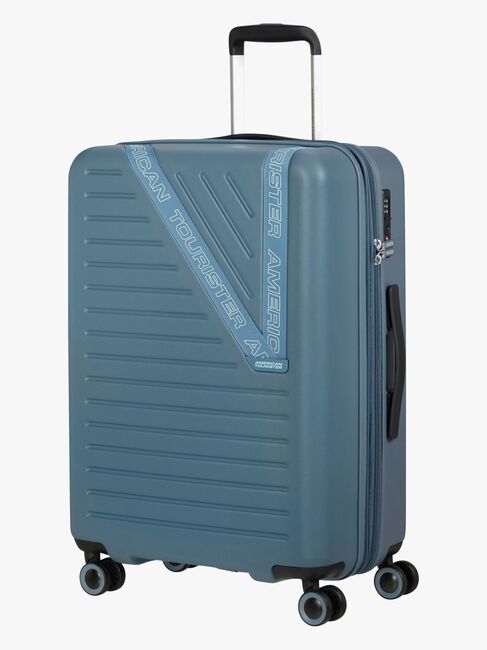 American Tourister Dynabelt Spinner Reisekoffer 68L, Rainstorm Blue