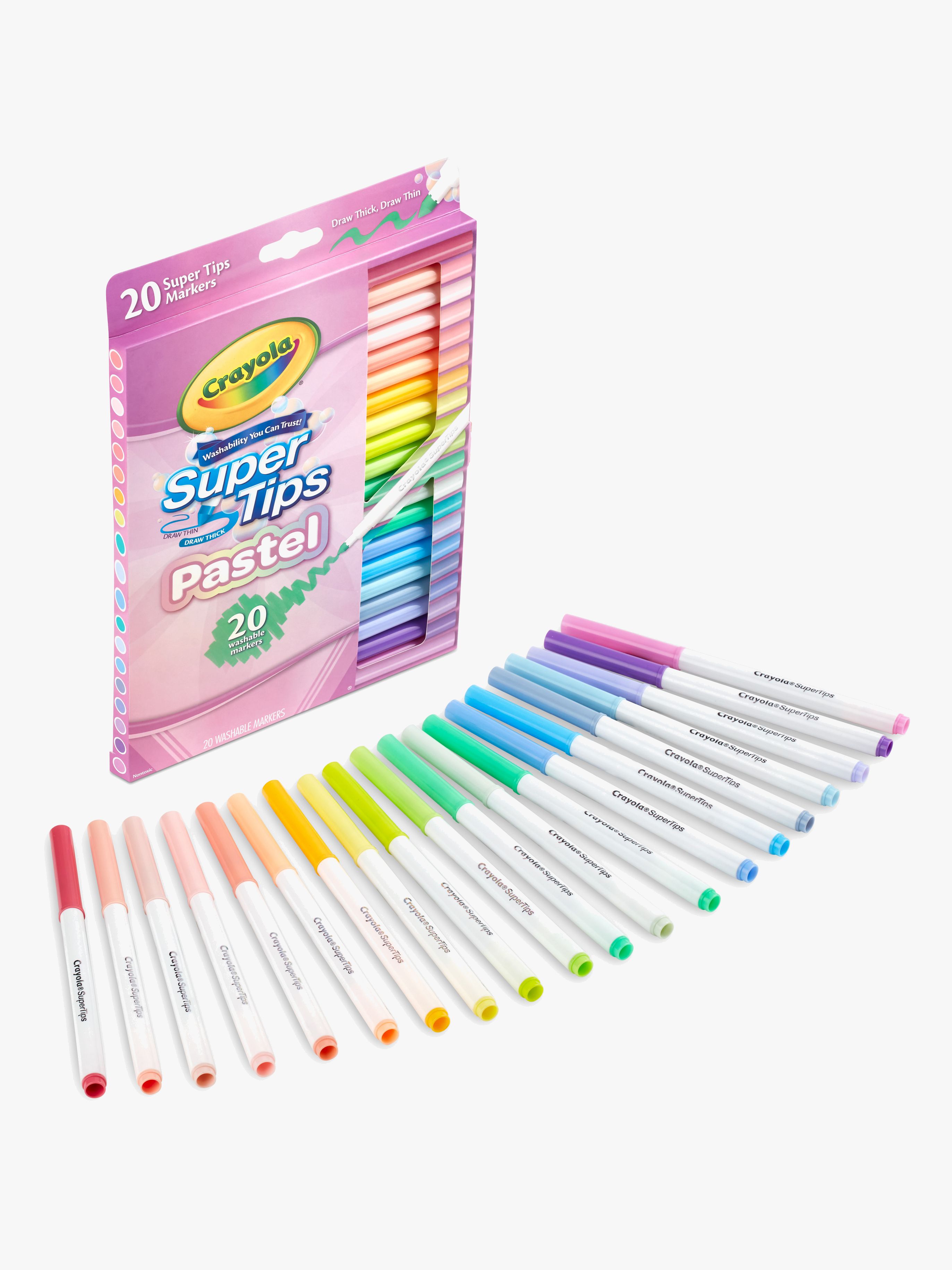 Crayola Super Tips Filzstifte Pastell 20er-Pack