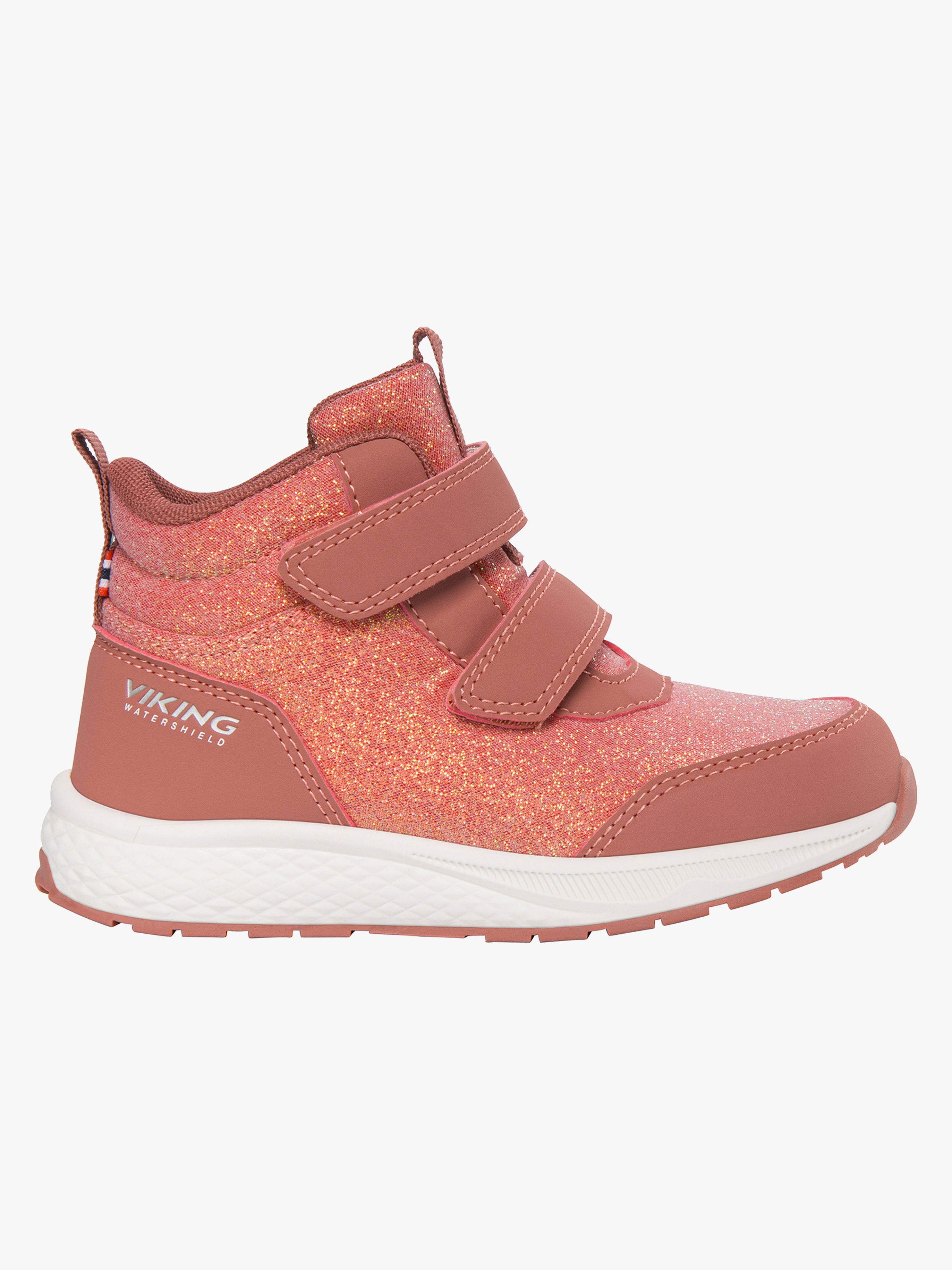 Viking Bouncy Glitzer Mid 2V WP Kinder Sneaker, Pink, 30, Kinderschuhe