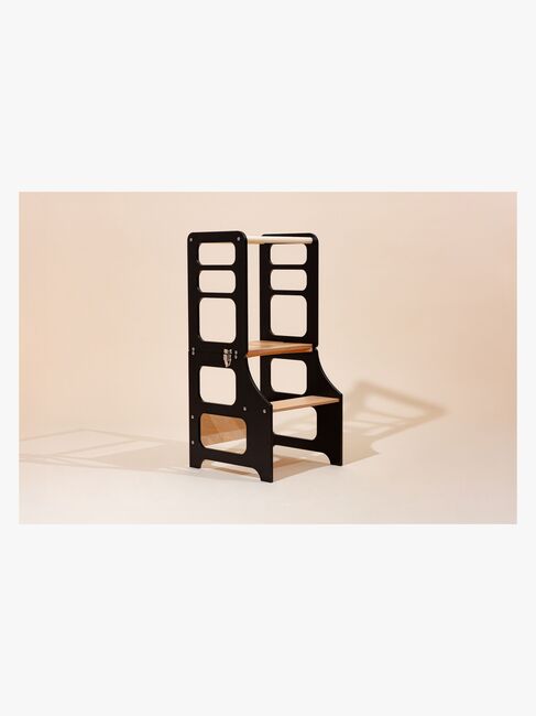 Duck Woodworks Klappbarer Lernturm, Schwarz