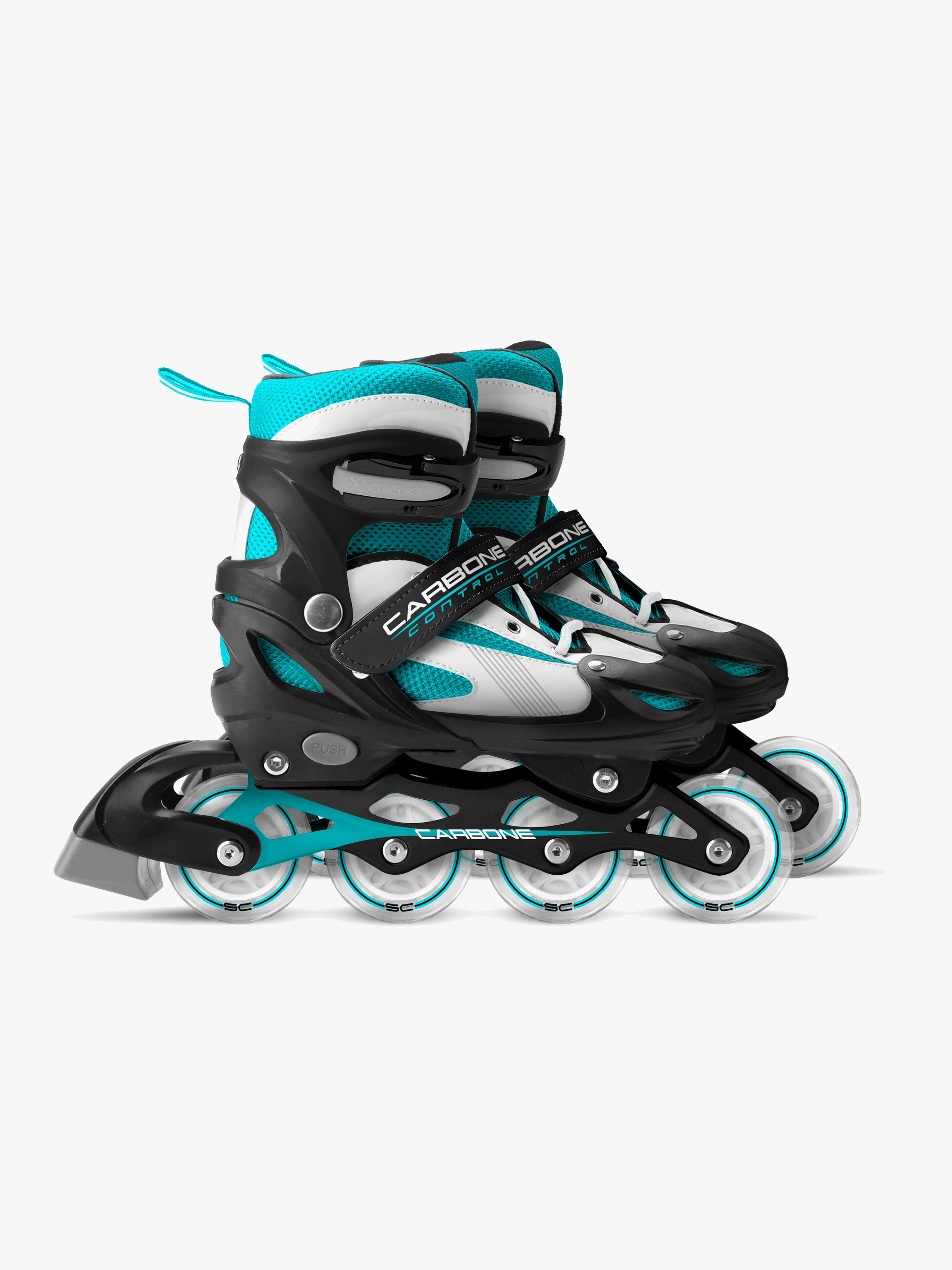 Skids Control Verstellbare Semi Soft Inlineskates Größe 34-37, Schwarz / Blau