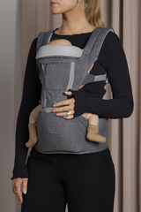 Beemoo CARE Carry Comfort 4-in-1 Babytrage & Hüftsitz, Grey