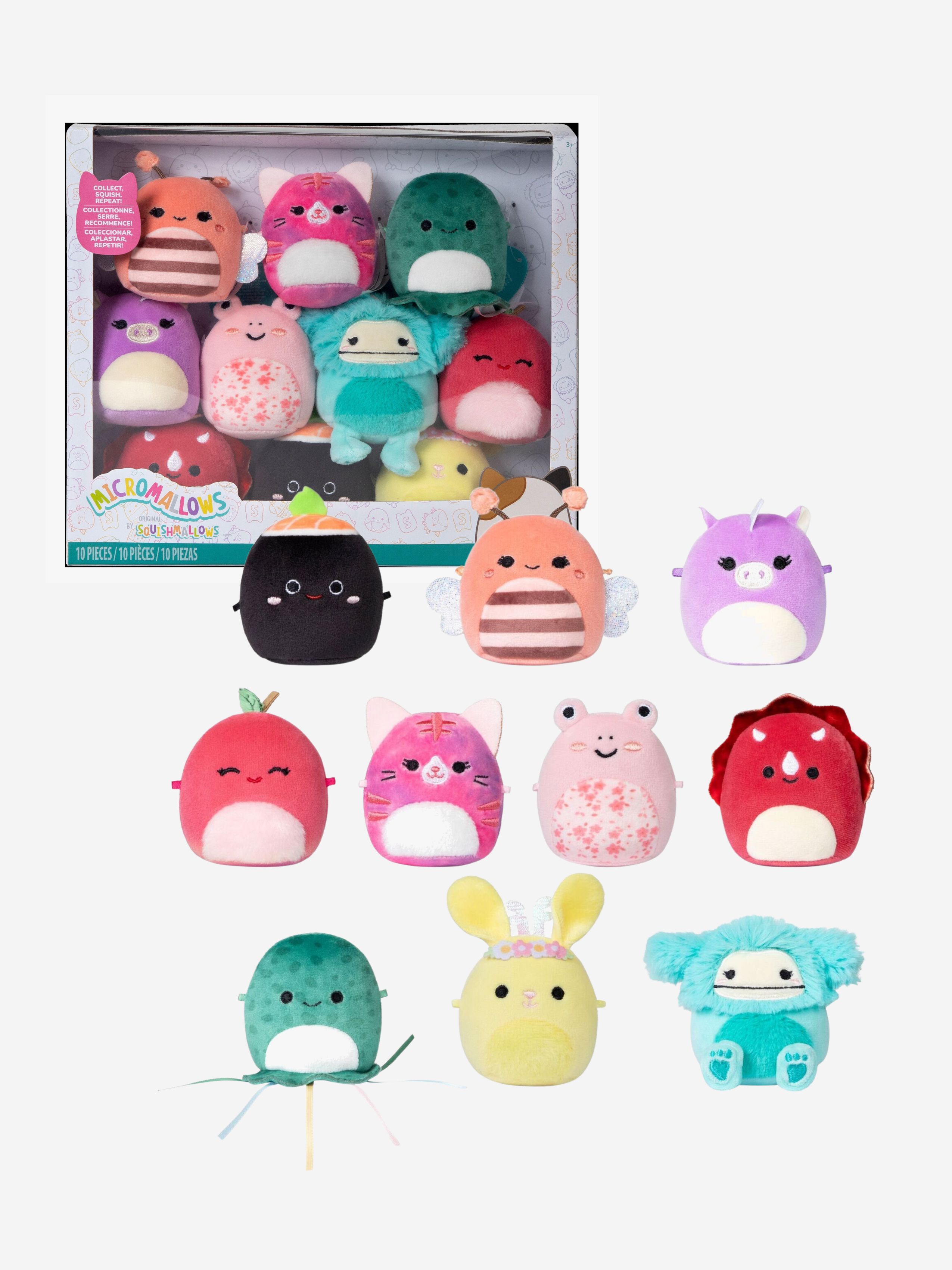 Micromallows Kuscheltier 10er-Pack 6 cm