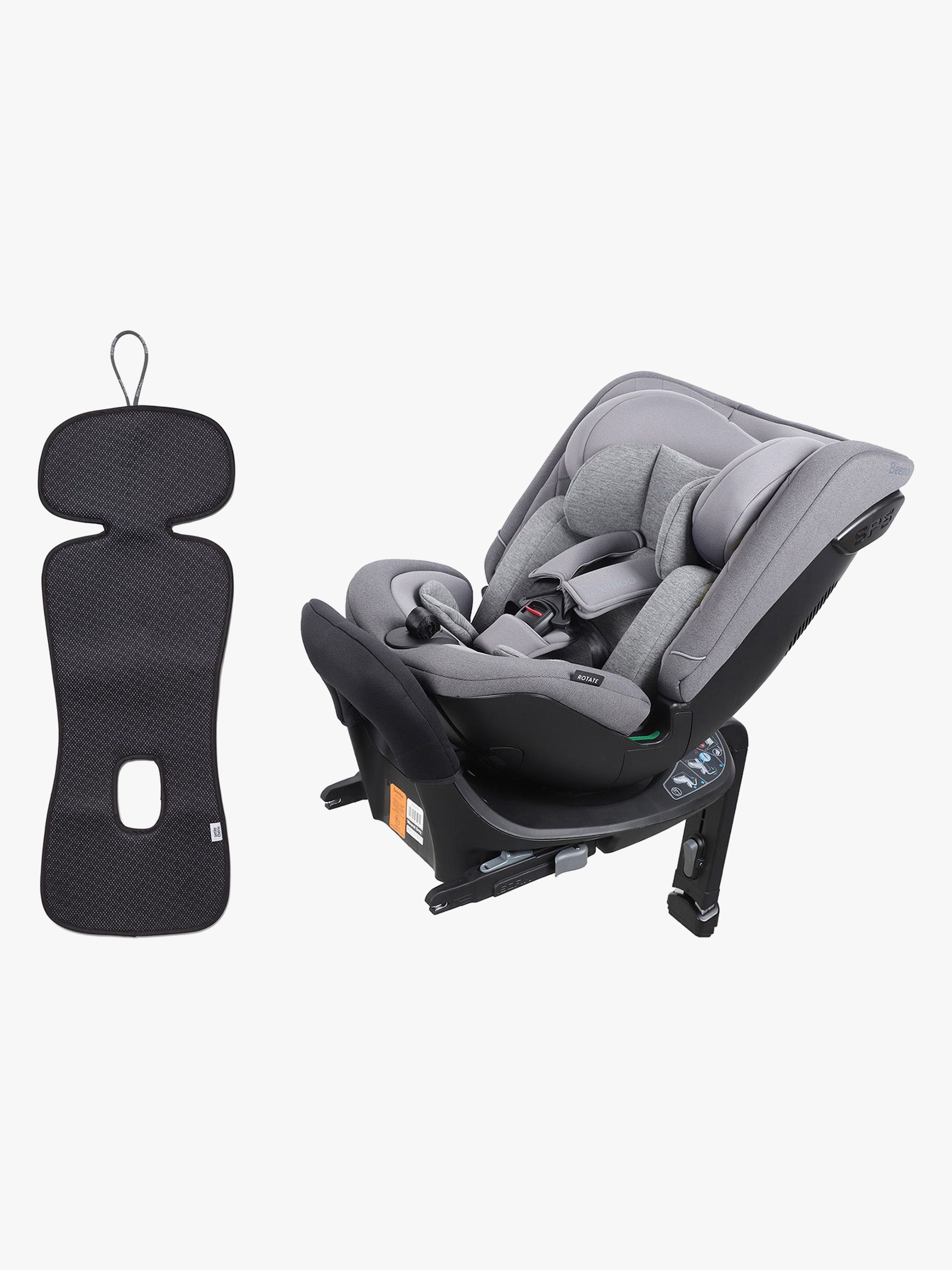 Rotate i-Size Wendbarer Kindersitz inkl. Ventilierendem Sitzpolster, Mineral Grey / Antracit
