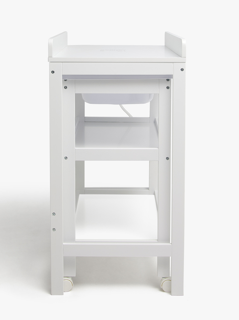 JLY Dream Wickeltisch m Ausziehbarer Badewanne, White