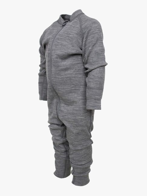 Lindberg Rib Merino Thermounterwäsche-Einteiler Merinowolle, Grey Melange