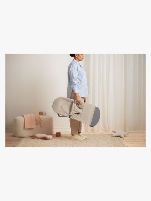 BabyBjörn Balance Soft Babywippe Tri-Fabric, Sandgrau