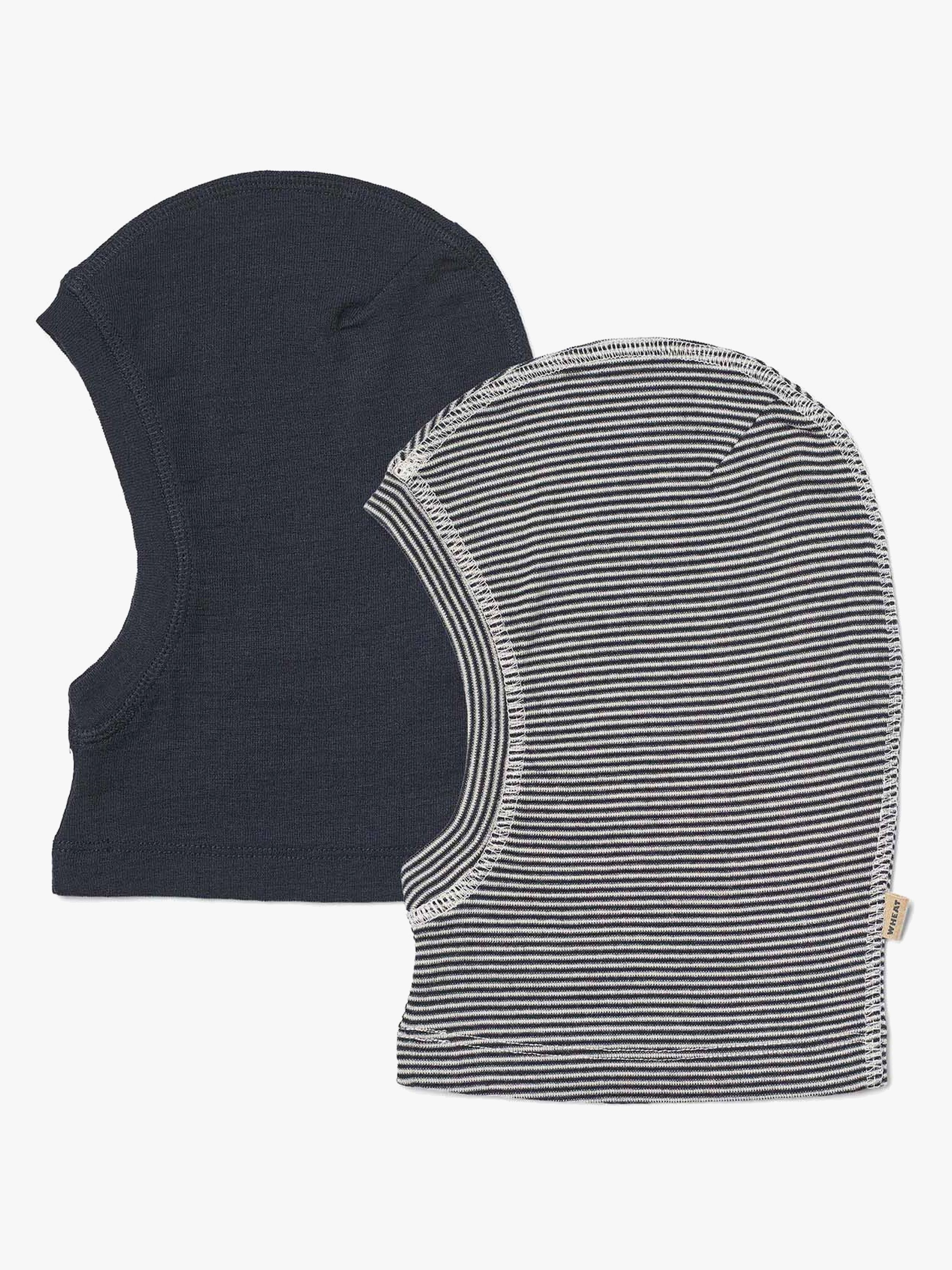 Wheat Kim Schlupfmütze Merinowolle 2-Pack, Navy Stripe, 56-57