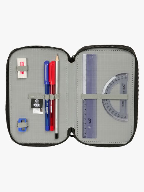 Kappa Gefülltes Dreifach-Federmäppchen 37 Teile, Grau