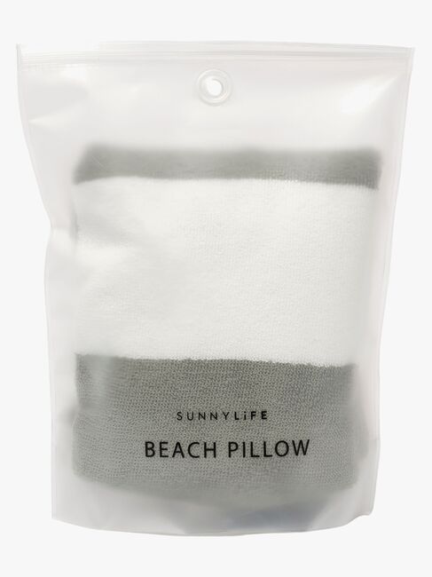 SUNNYLiFE Aufblasbares Strandkissen, The Vacay Olive Stripe