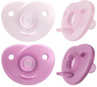 Philips Avent Curved Soothie 0-6 M, Rosa