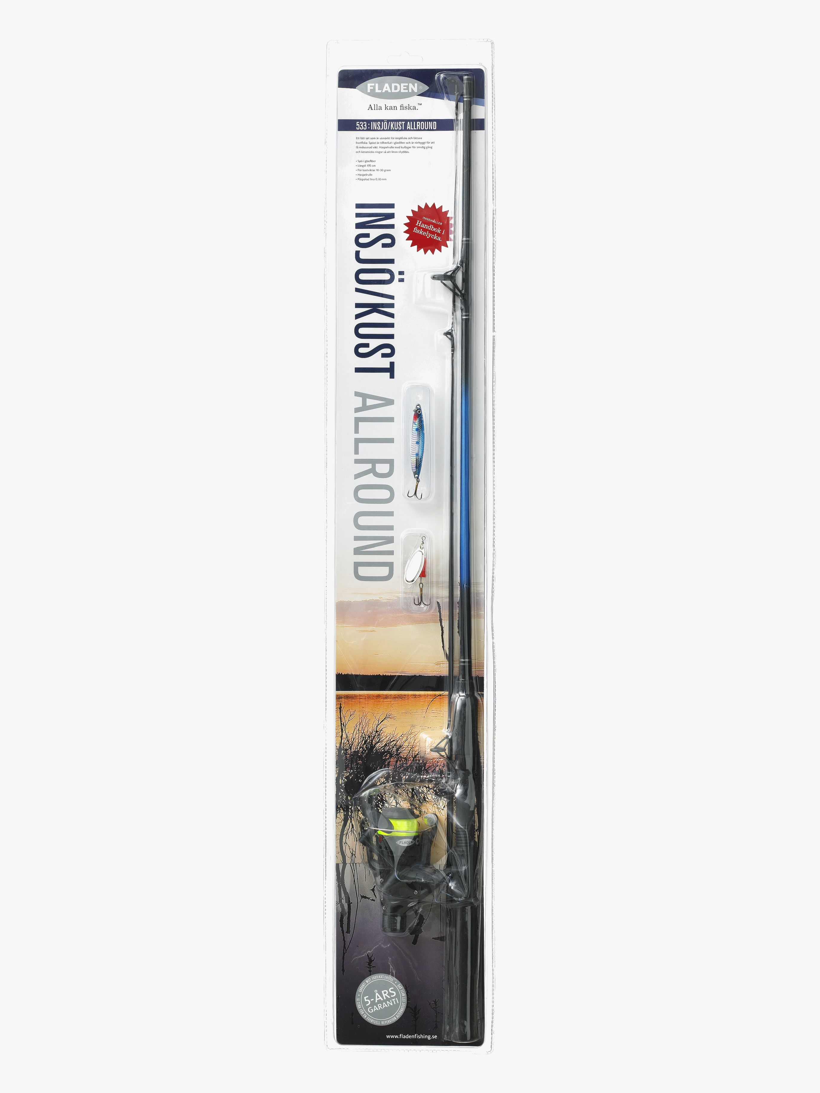 Fladen Binnensee/Küste Allround Haspel -Cobra 030 Angelrute 10-30g Spinner