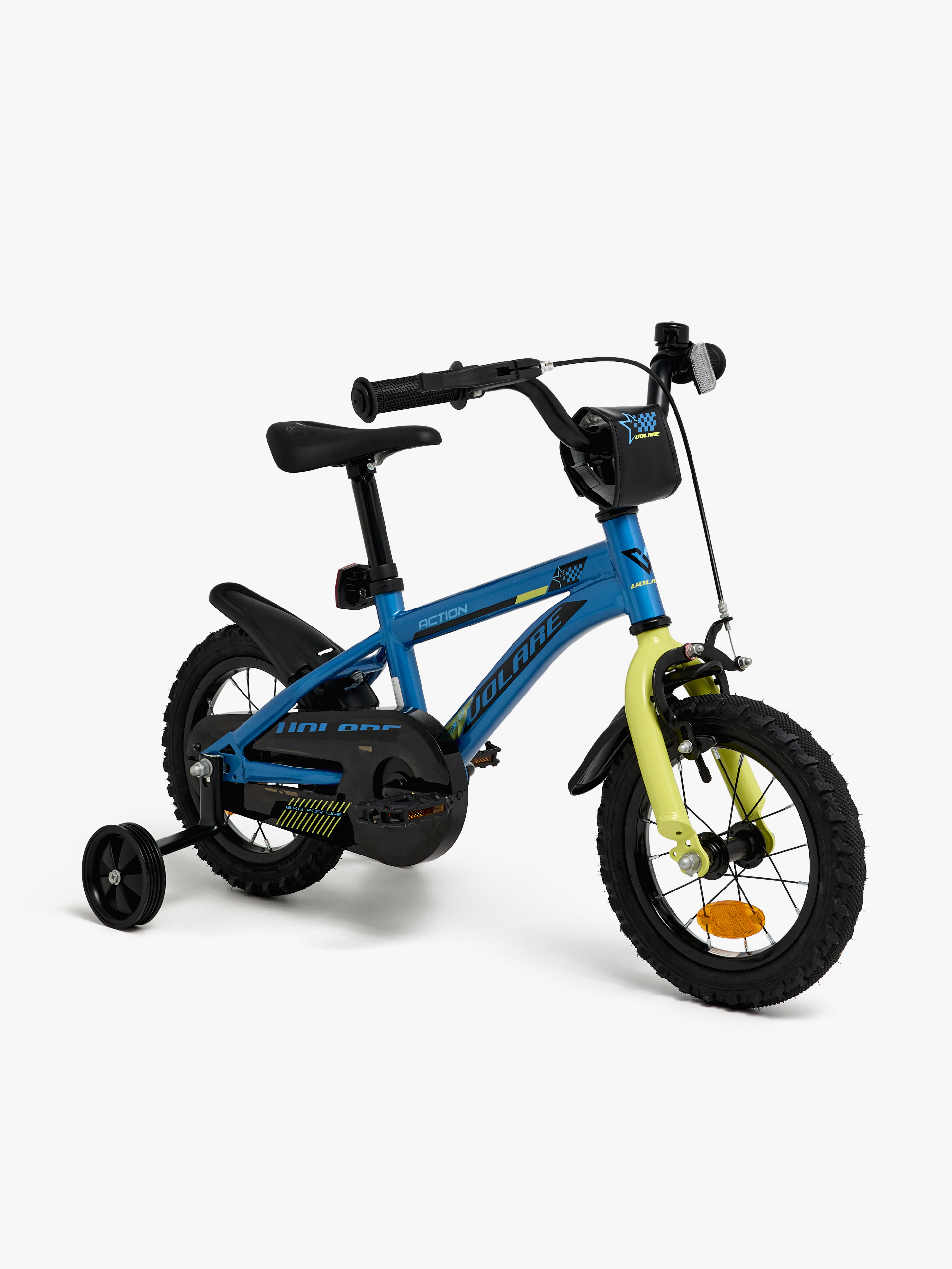 Volare Action Kinderfahrrad 12 Zoll, Blau/Gelb
