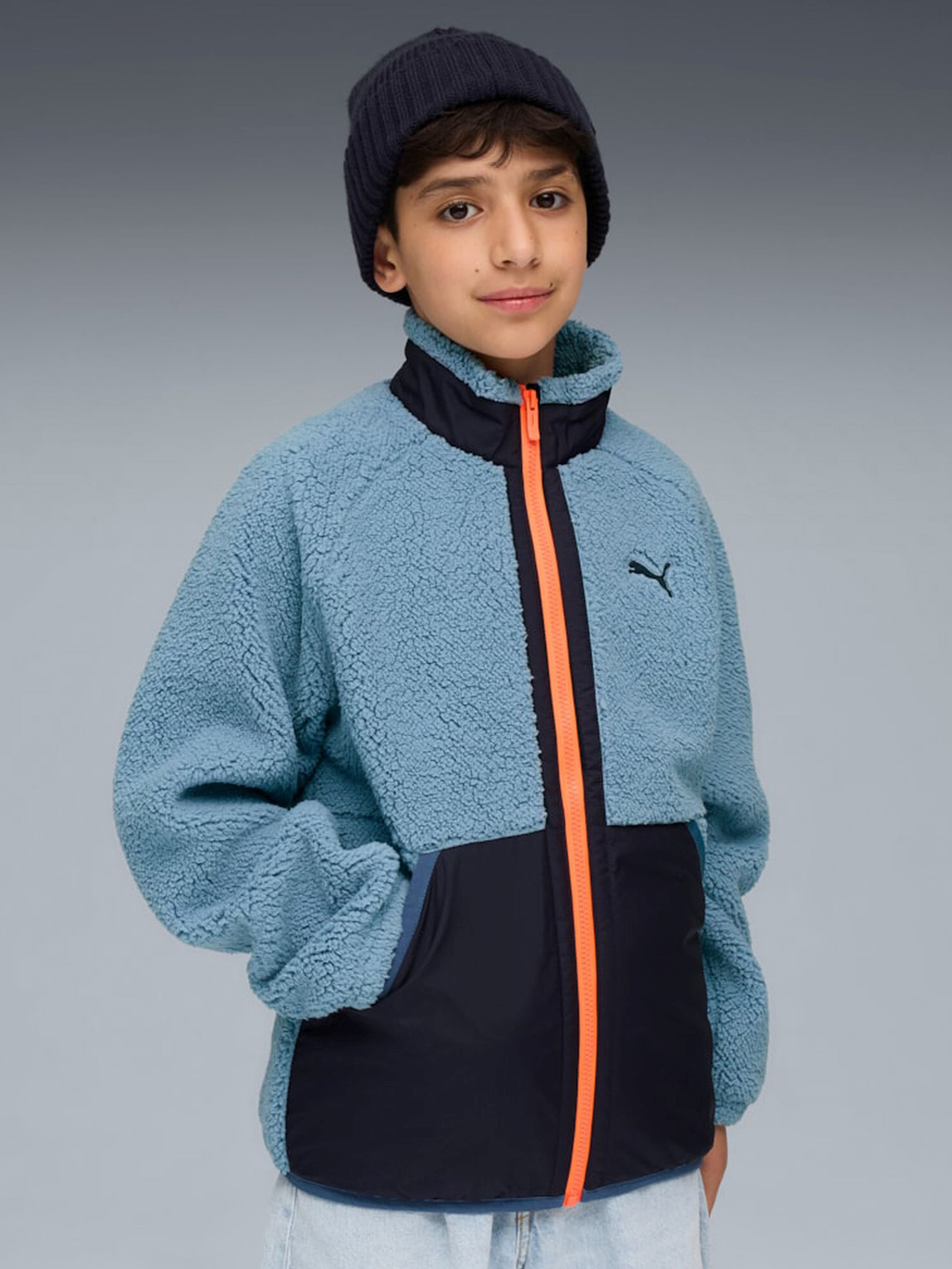 Sherpa Hybrid Fleecejacke, Cool Blue, 116