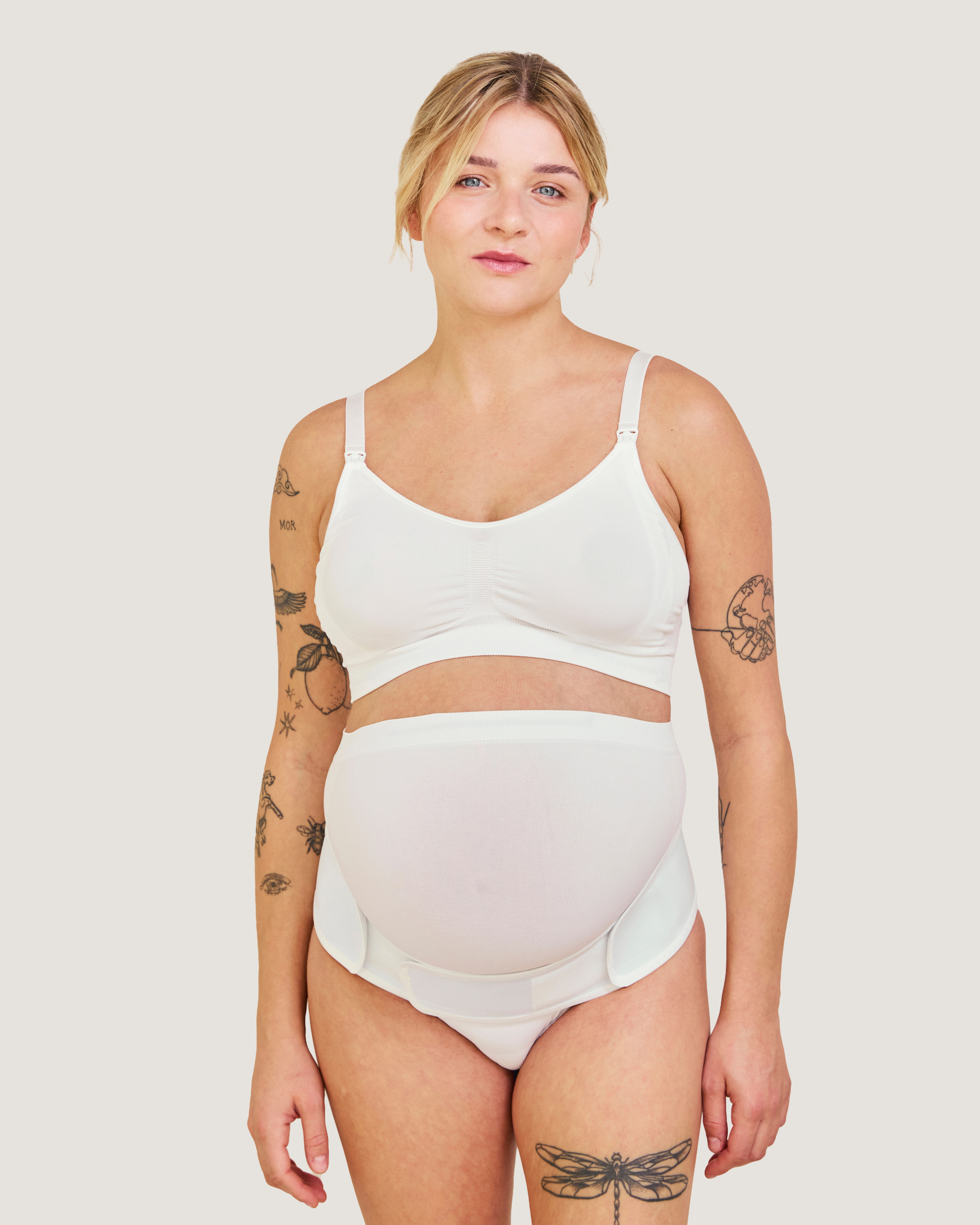Carriwell Verstellbarer Bauch-Stützgürtel S/M, Weiß